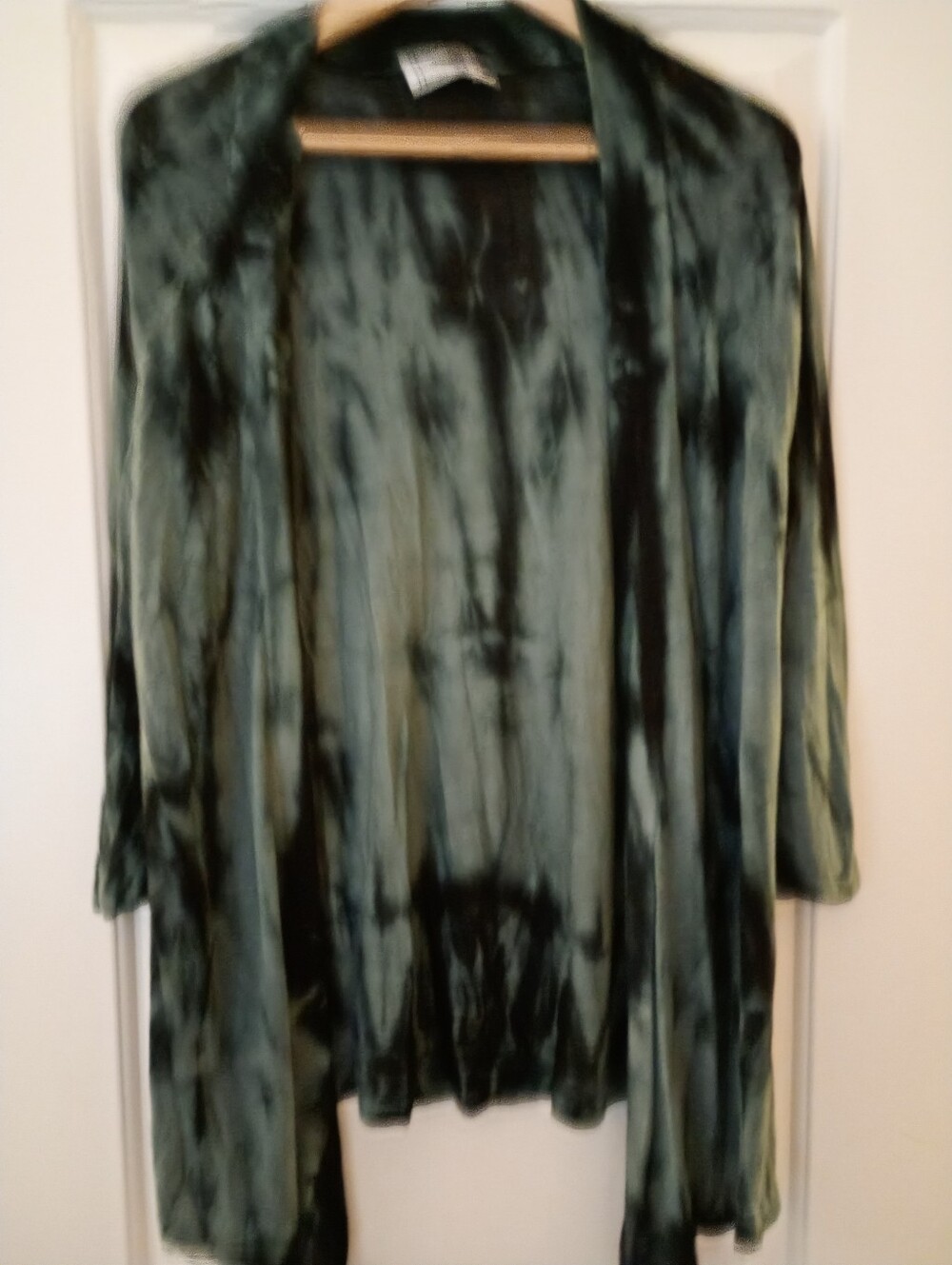 Revolution Deep Greyish Green + Black Tie Dye Cardi (XL)